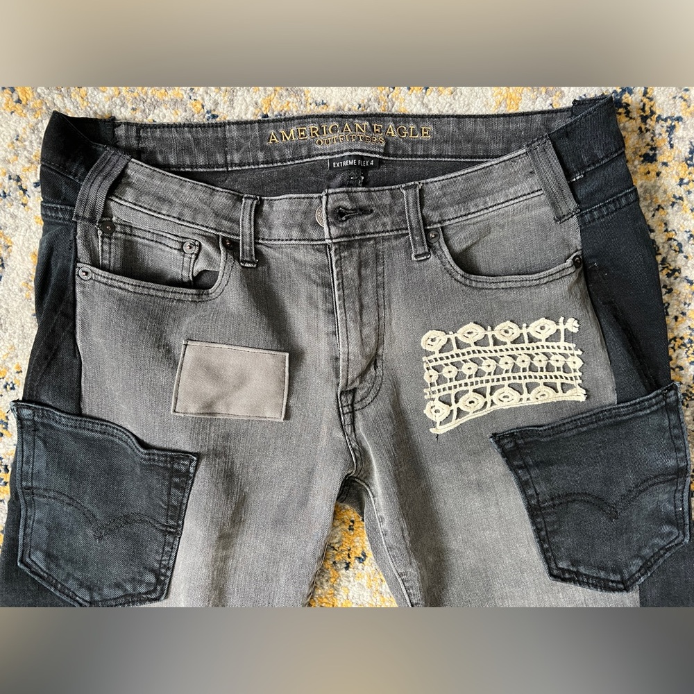 American Eagle Upcycled Patchwork Denim - image 5